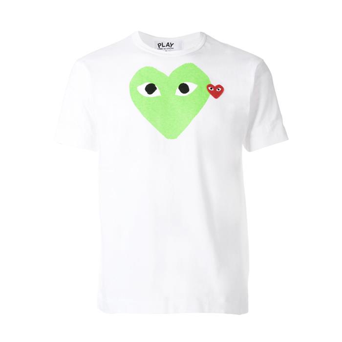 Double Heart Wappen Short Sleeve Tee white