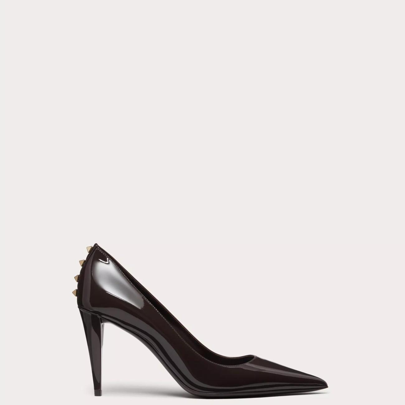 ROCKSTUD PATENT LEATHER PUMPS 90 MM