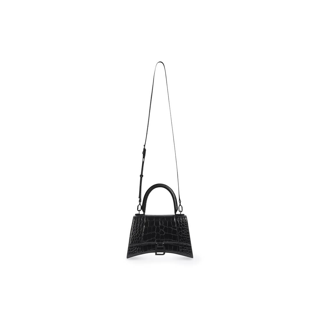 HOURGLASS XS TOP HANDLE BAG FOR WOMEN IN BLACK