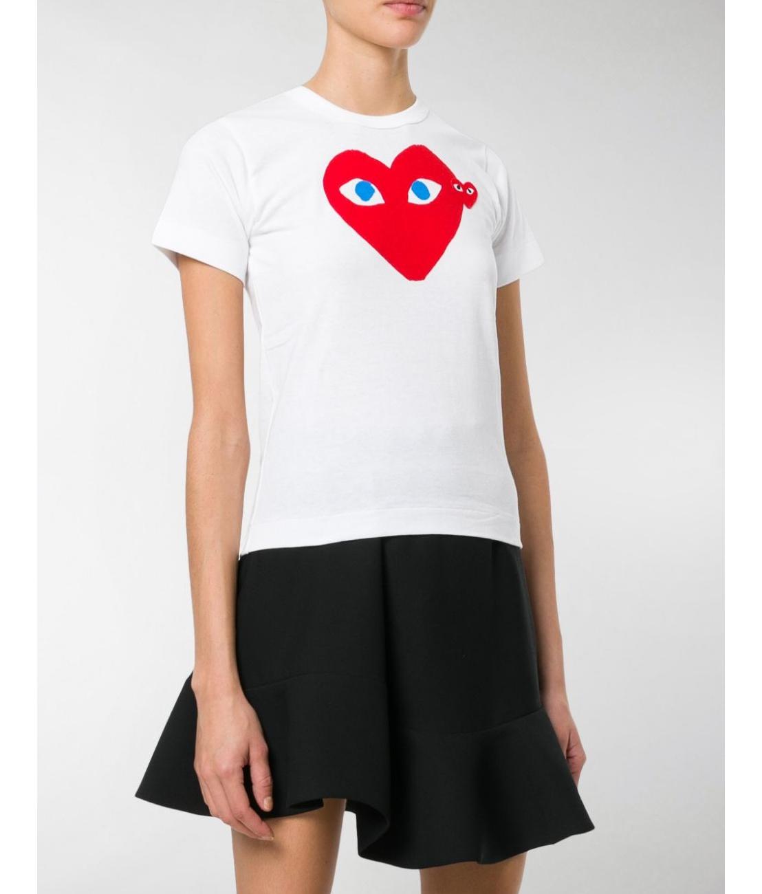 red Double Heart Wappen Short Sleeve Tee