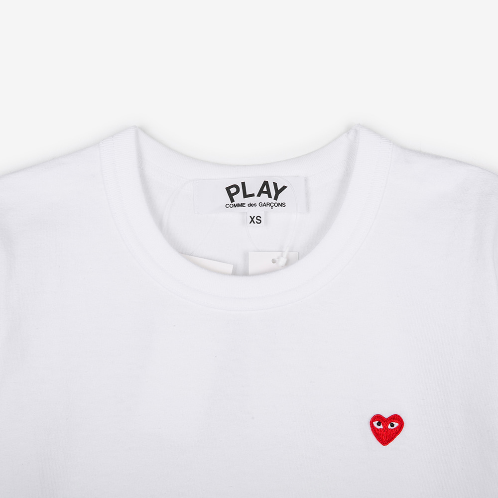 Small Red Heart Waffen Short Sleeve Tee WHITE