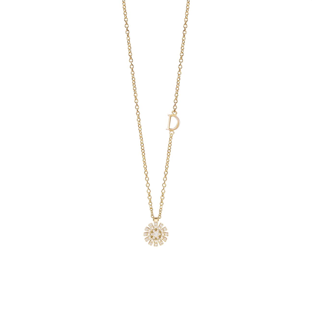 Damiani Margherita Diamonds 8mm Necklace Yellow Gold