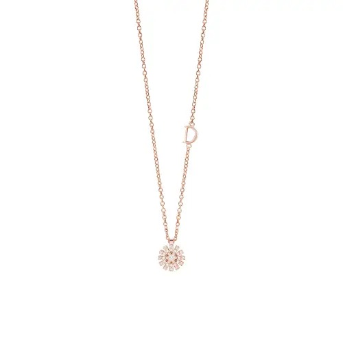 Damiani Margherita Diamonds 8mm Necklace Pink Gold