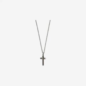 Damiani Metropolitan Diamond Cross Necklace Black Gold