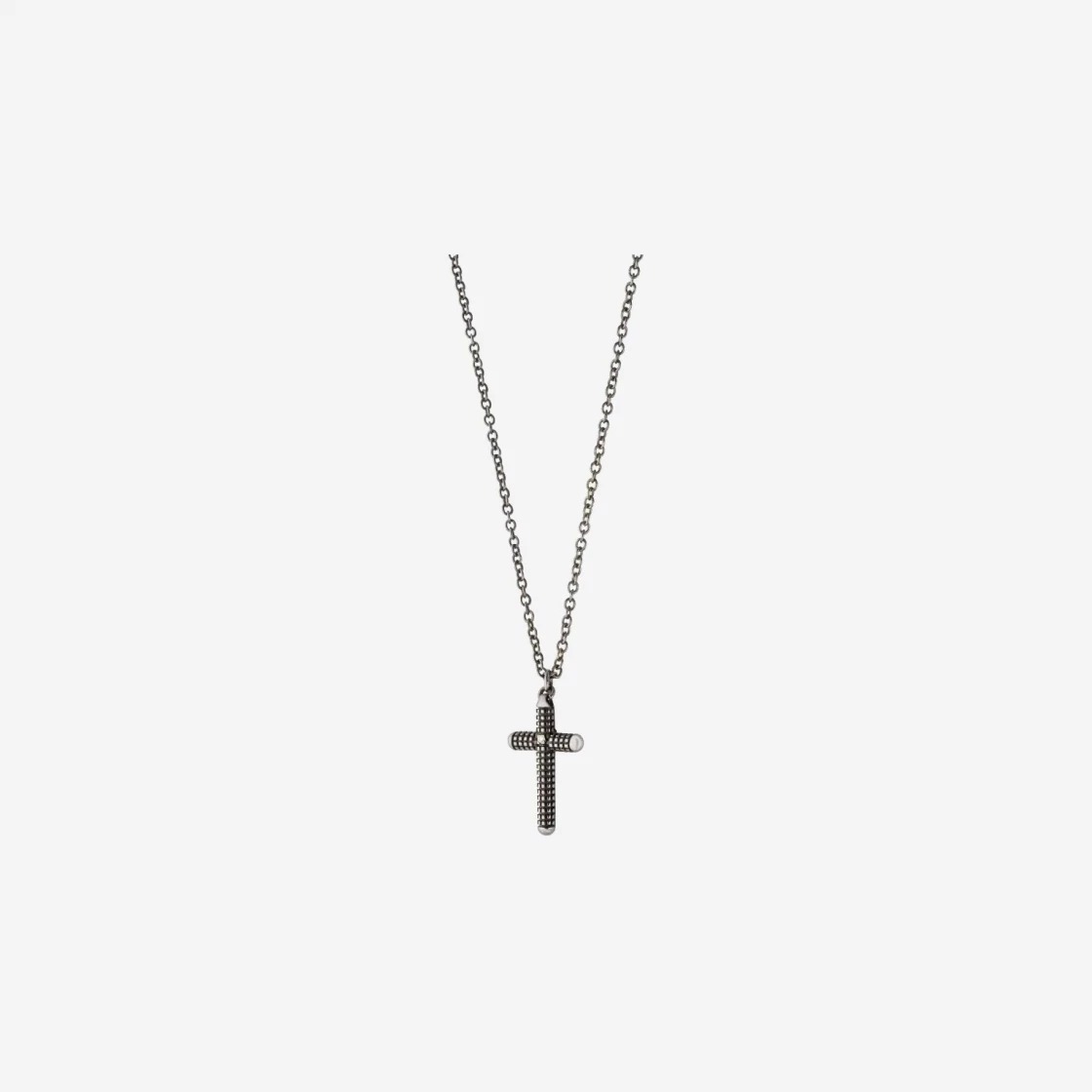 Damiani Metropolitan Diamond Cross Necklace Black Gold