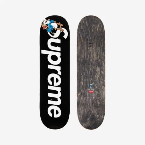 Supreme Smurf Skateboard Deck Black
