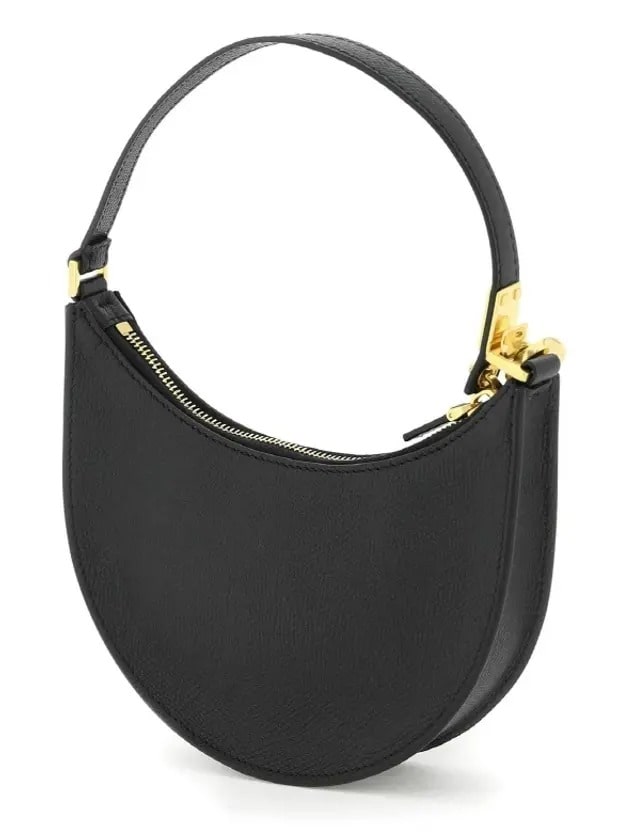 V logo hobo bag black