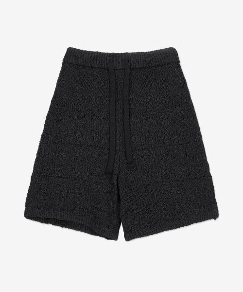 Men's knitted shorts - black 