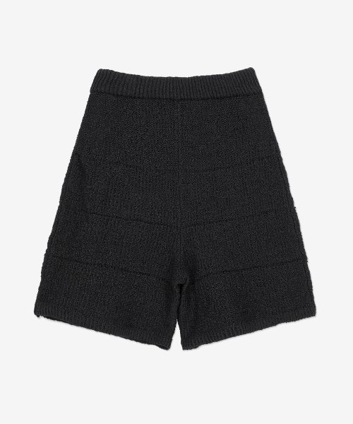 Men's knitted shorts - black 