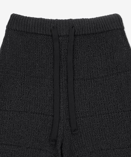 Men's knitted shorts - black 