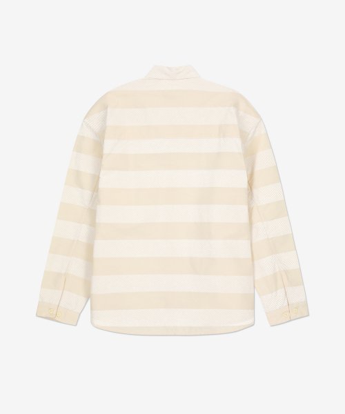 Men's oversized shirt with white stripe