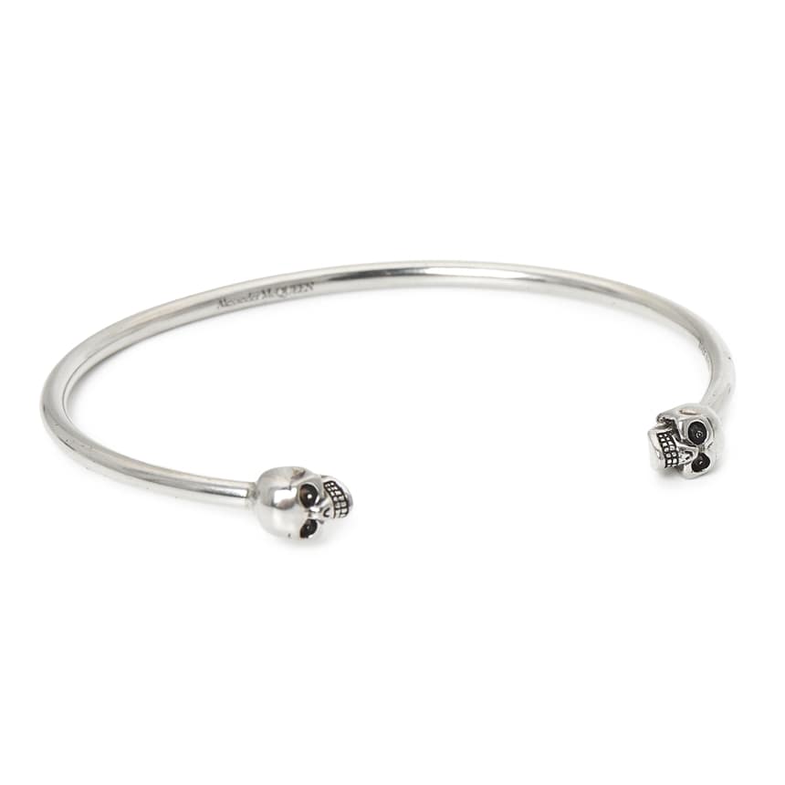 [Alexander McQueen] Thin Twin Skull Bracelet 