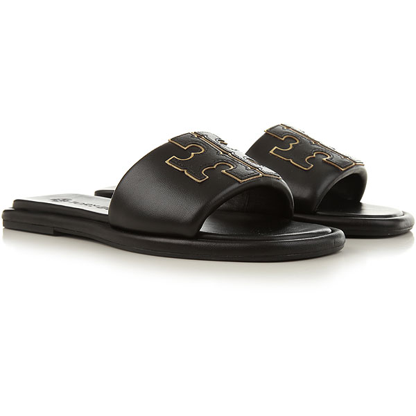 double tee sports slide slippers black