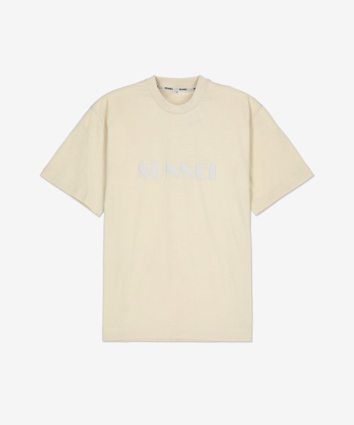 Women's classic logo print short sleeve T-shirt - light beige