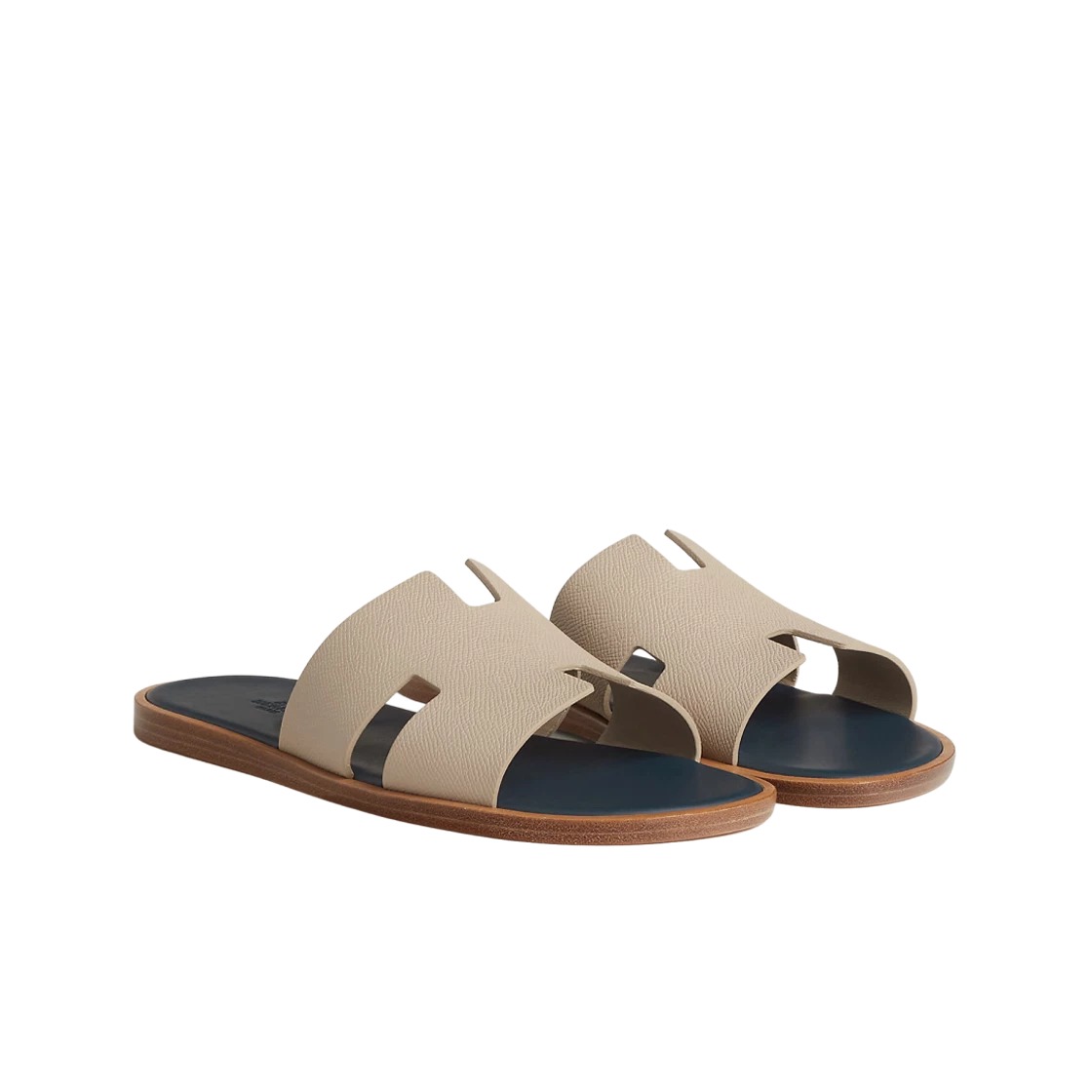 Hermes Izmir Sandal Epsom & Blanc Gomme Bleu Celeste