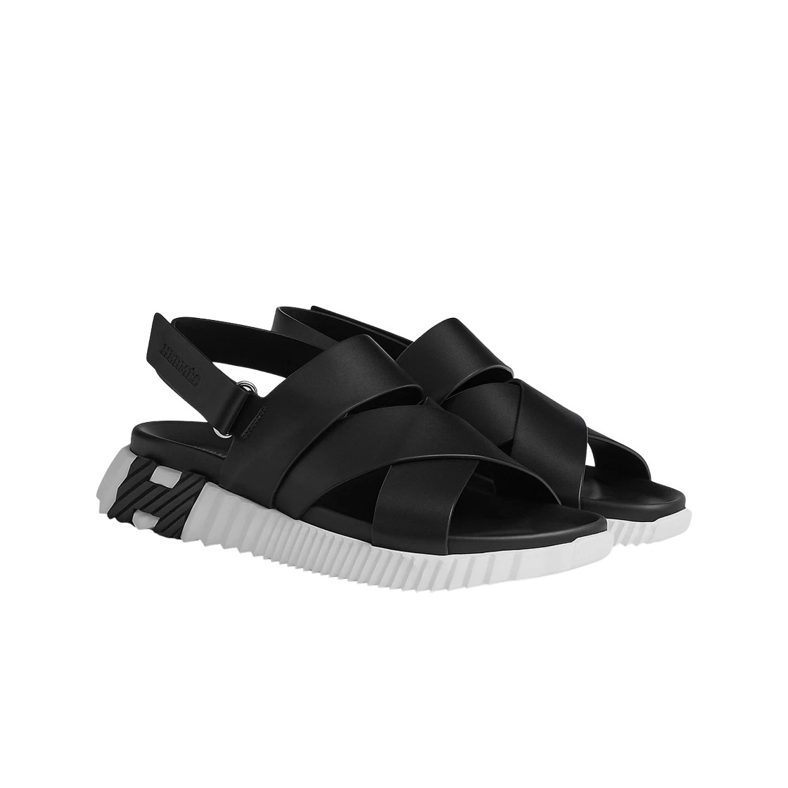 Hermes Electric Sandal Calfskin & Noir