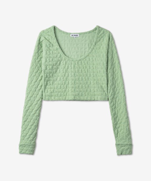 Women's cropped knit - sage green