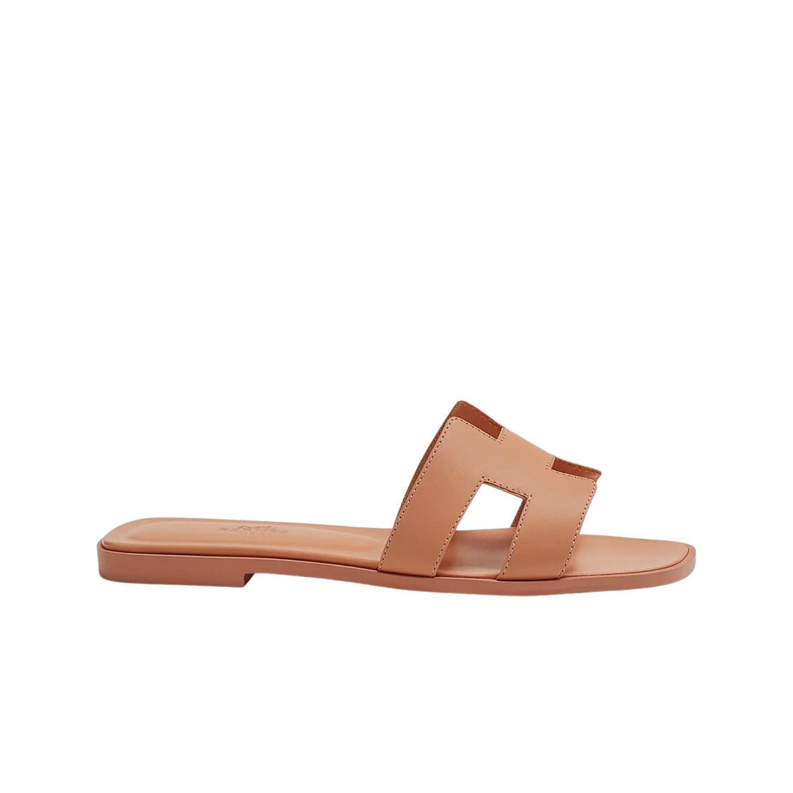 Hermes Oran Sandal Calfskin & Granit Rose