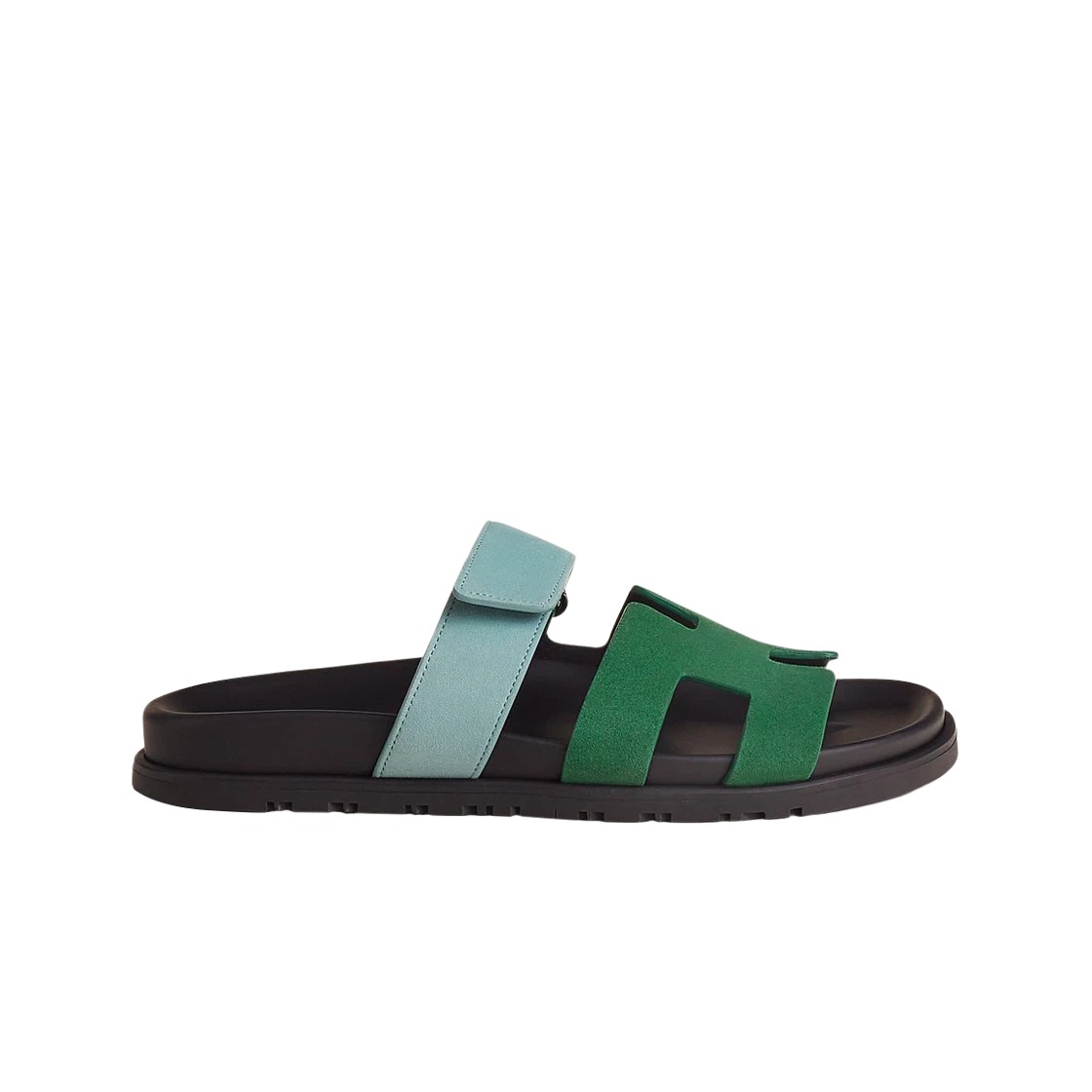 Hermes Chypre Sandal Suede Goatskin & Vert Cactus Vert Deau