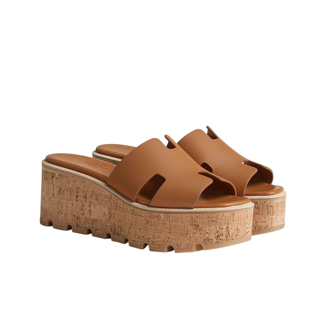 Hermes Eze 30 Sandal Calfskin & Naturel