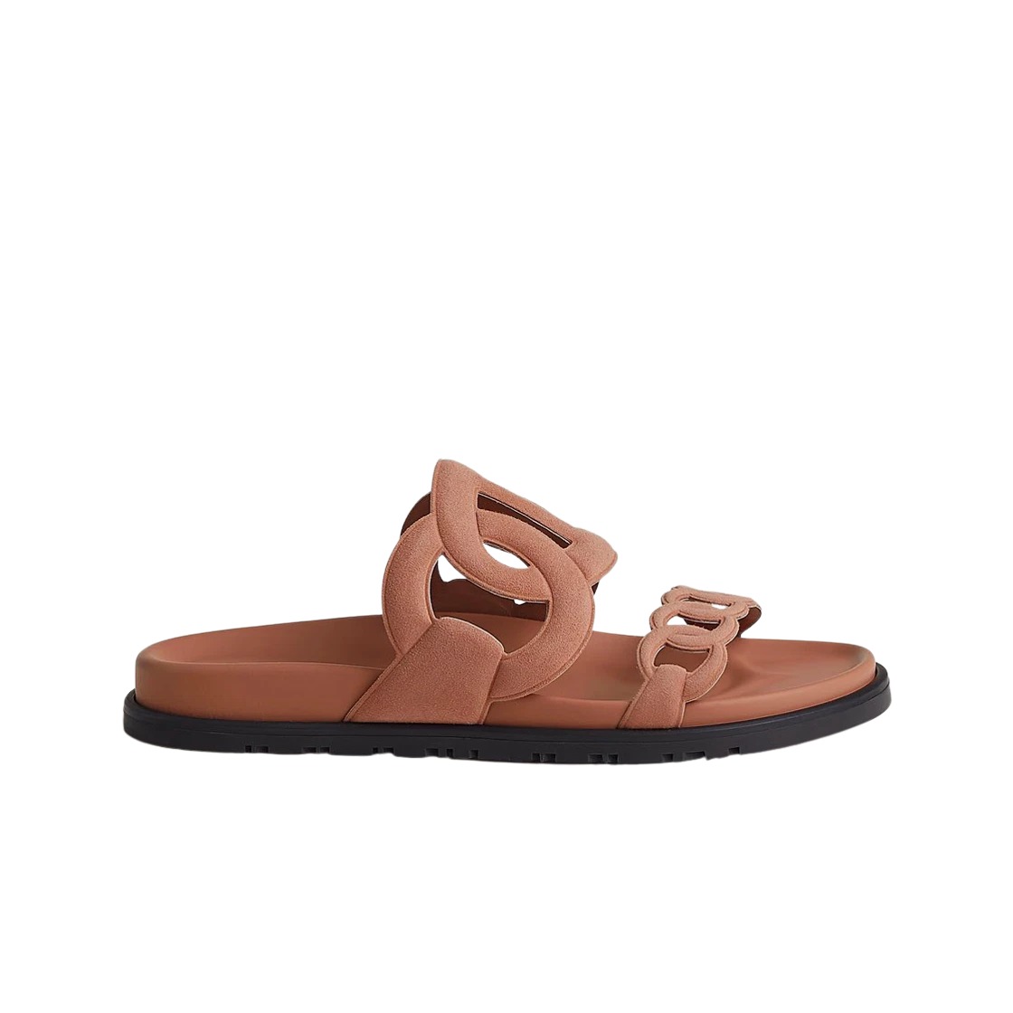 Hermes Extra Sandal Suede Goatskin & Rose Perle