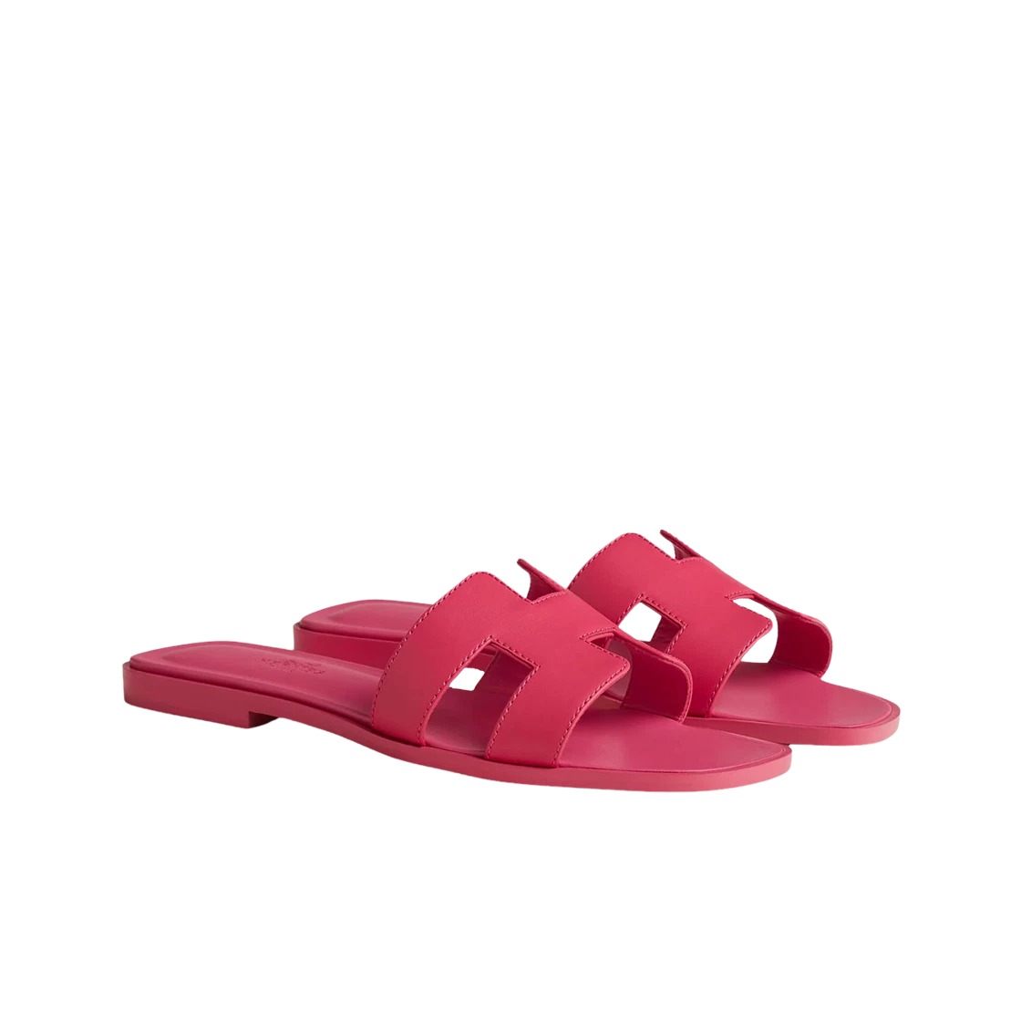 Hermes Oran Sandal Calfskin & Rose Vinicunca
