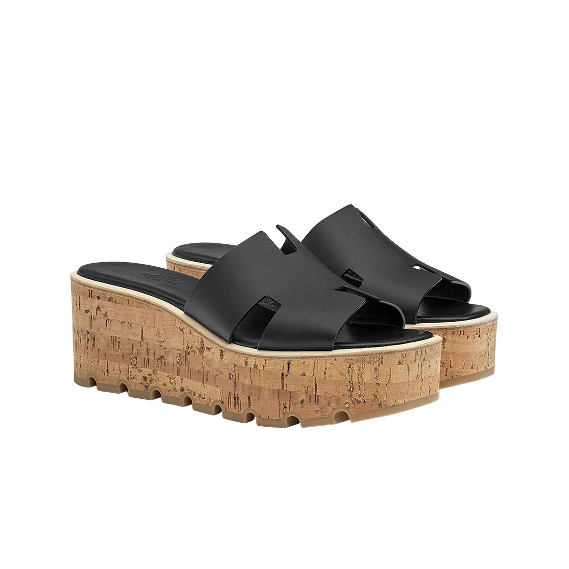 Hermes Eze 30 Sandal Calfskin & Noir