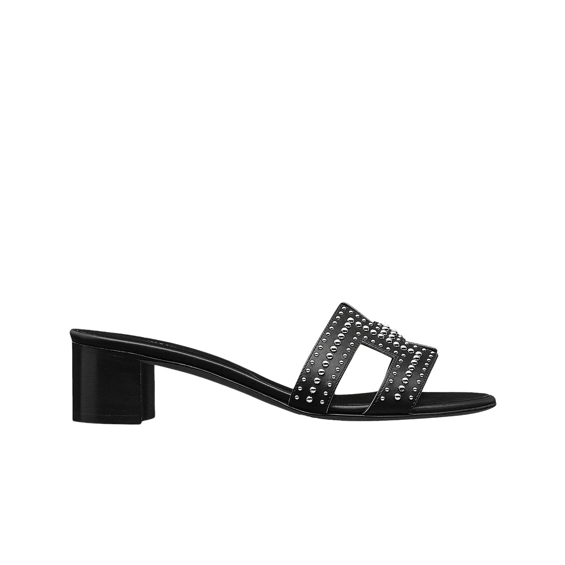 Hermes Mini Stud Oasis Sandal Calfskin & Noir