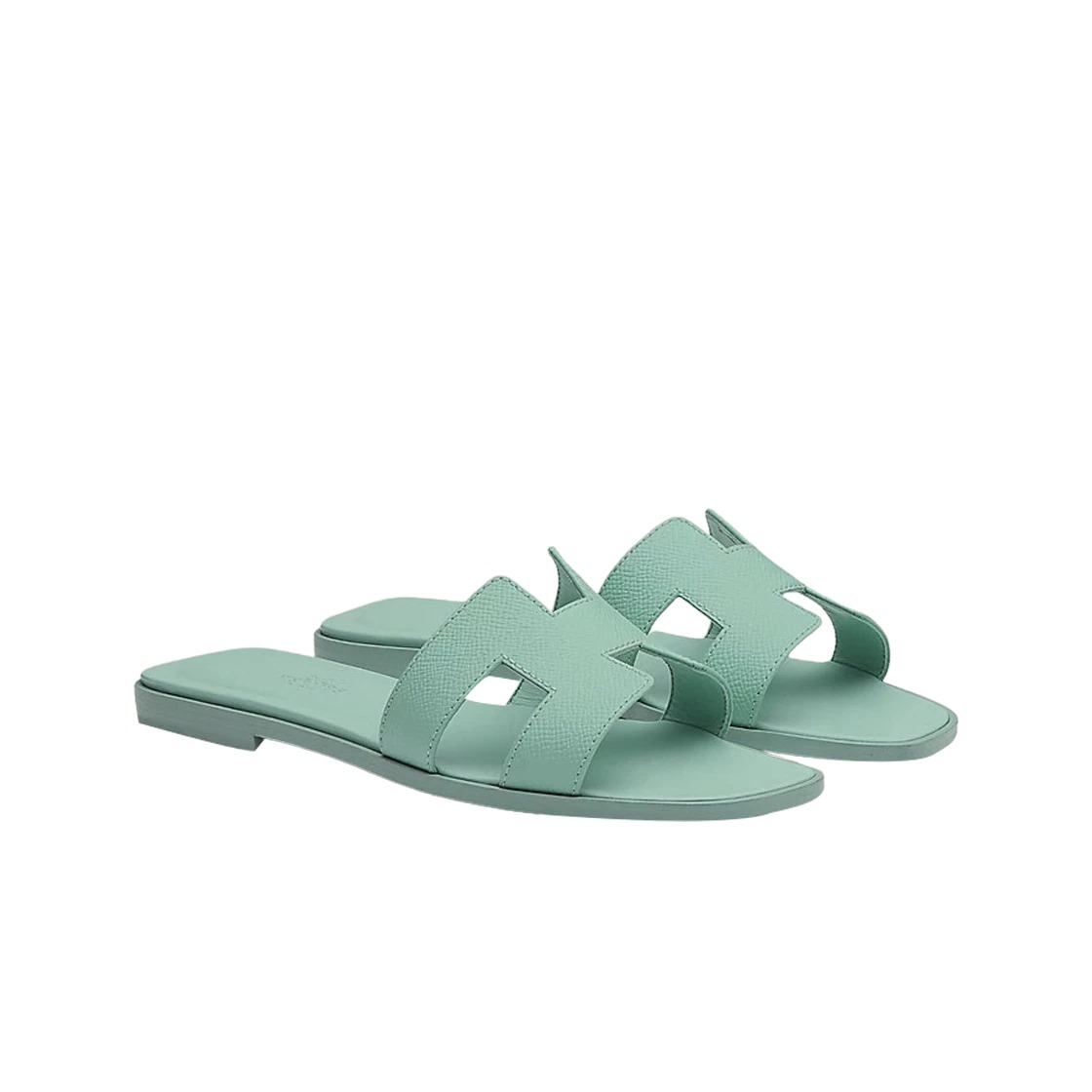 Hermes Oran Sandal Epsom & Vert Embrun