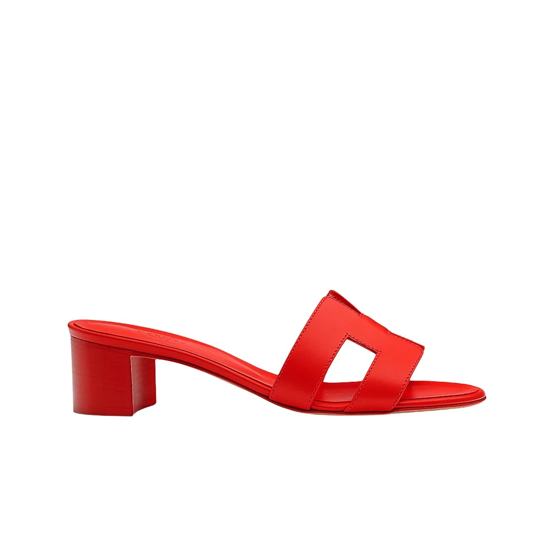 Hermes Oasis Sandal Calfskin & Ruby Red