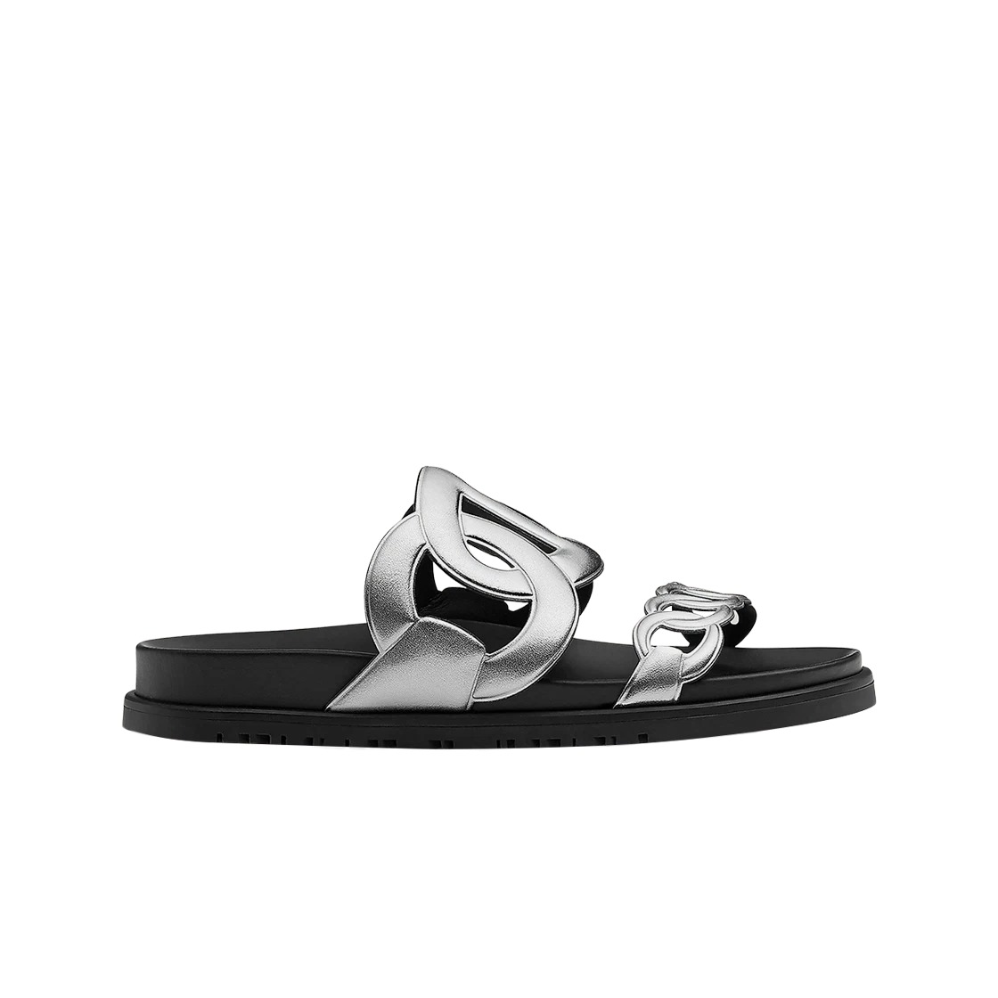 Hermes Extra Sandal Nappa & Gris Argente