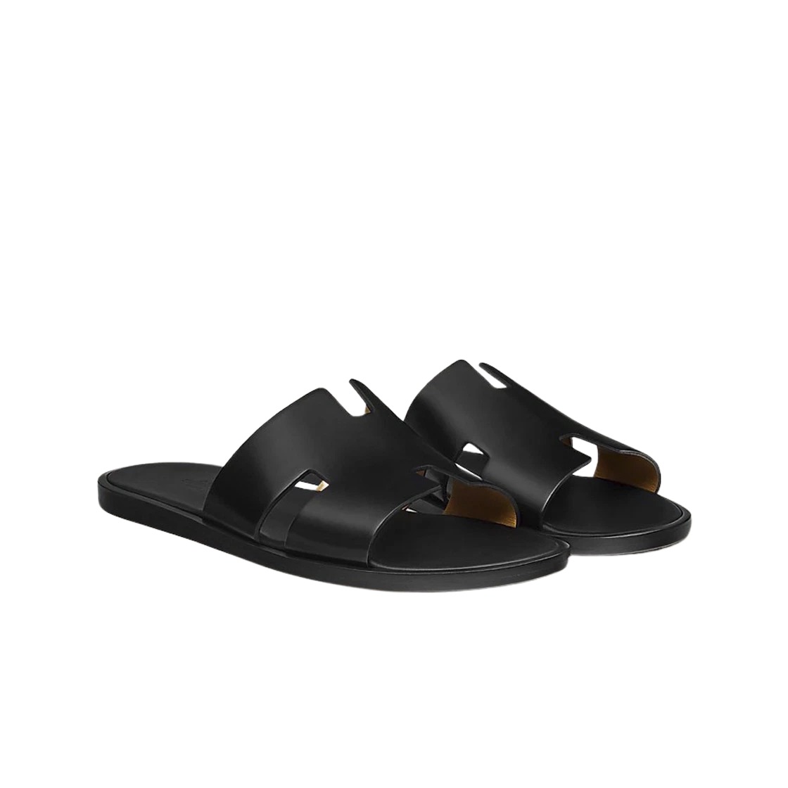 Hermes Izmir Sandal Glossy Calfskin & Noir