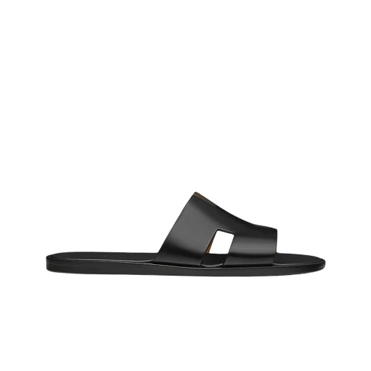 Hermes Izmir Sandal Nappa & Noir Bleu Faien