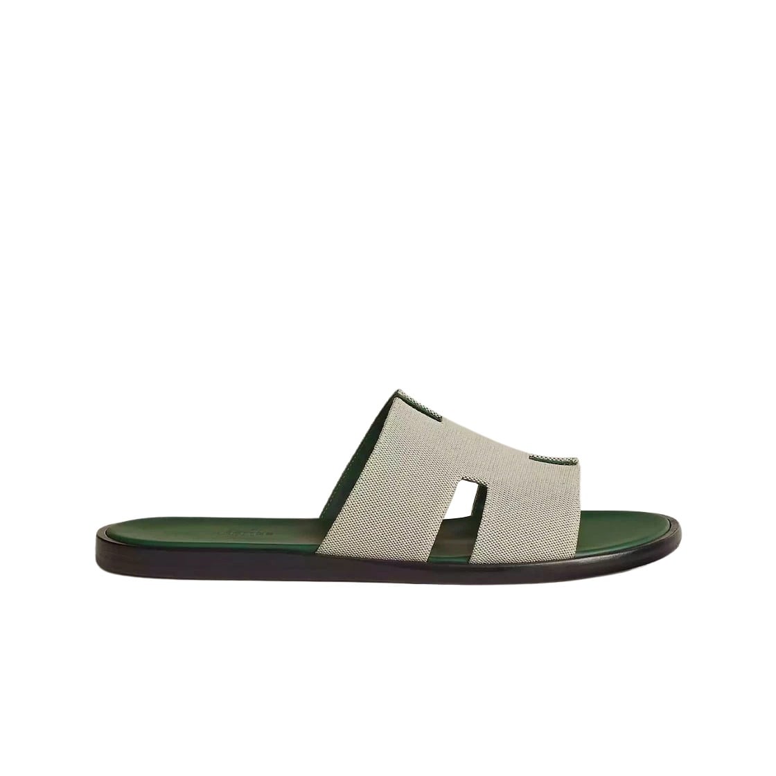 Hermes Izmir Sandal Canvas Calfskin & Vert