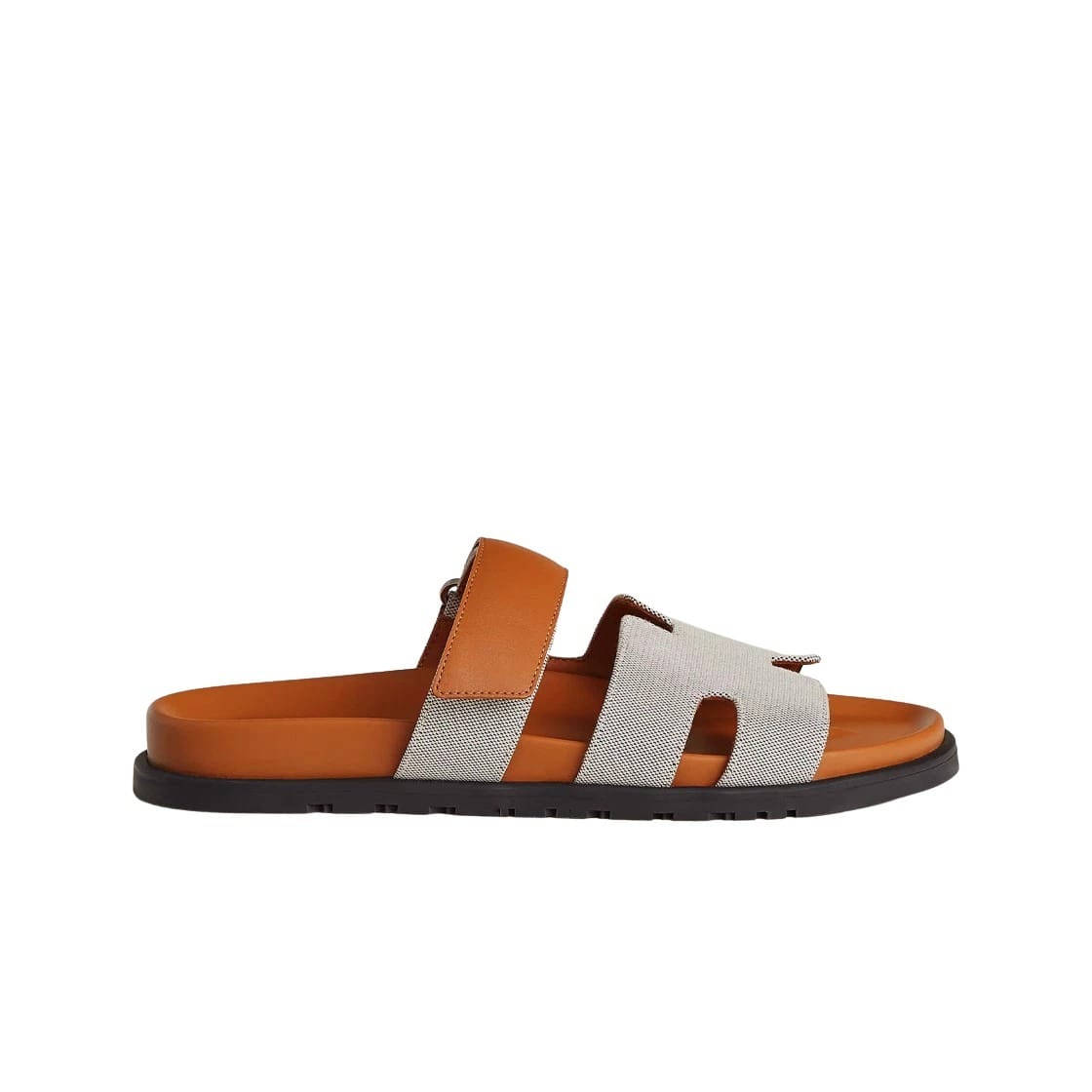 Hermes Chypre Sandal Canvas Calfskin & Prunoir Naturel