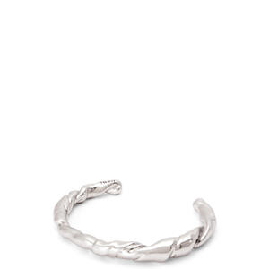 Thin nappa twist cuff in sterling silver