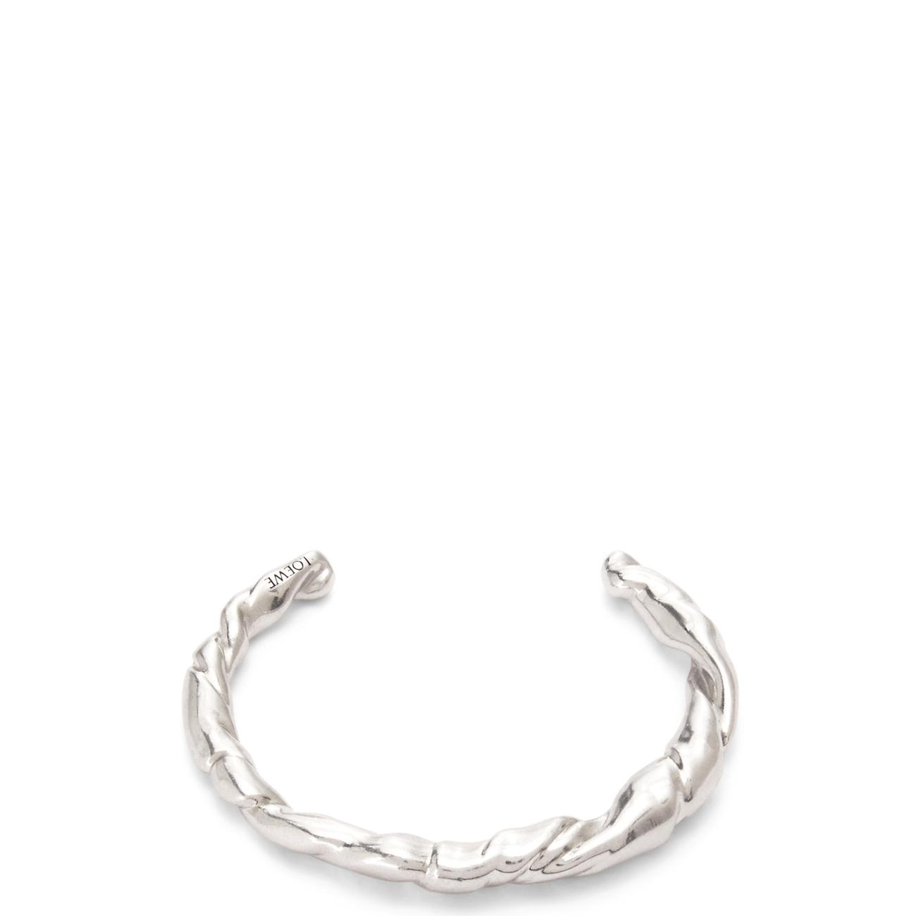 Thin nappa twist cuff in sterling silver