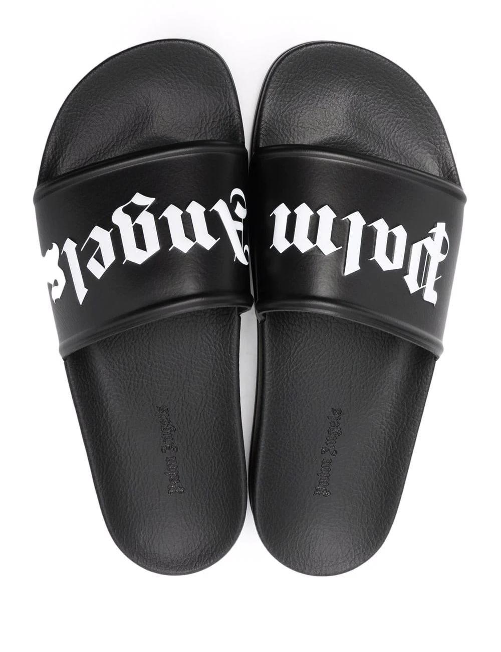 Logo-print slider sandals