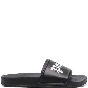 Logo-print slider sandals