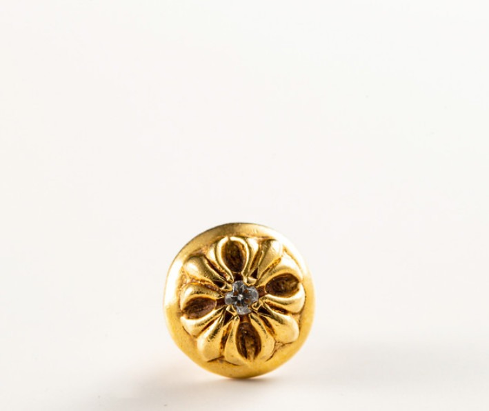 22K CH Plus Stud Earrings Pavedia (Original)