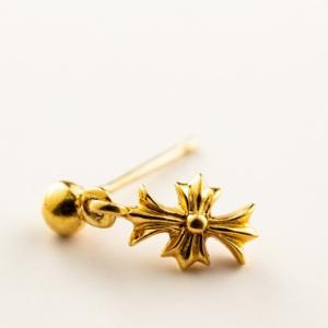 22K Tiny Hook Earrings