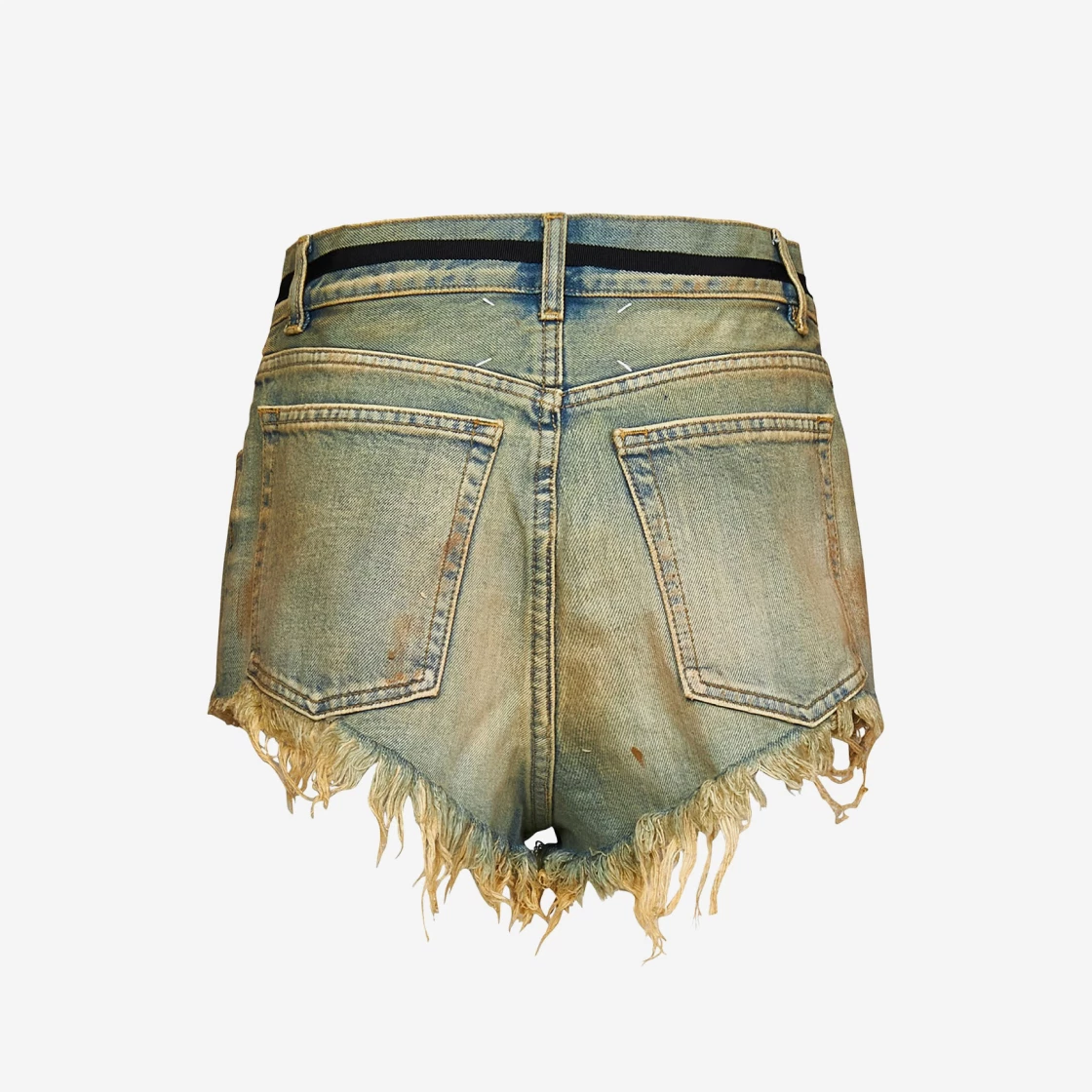 Maison Margiela Distressed Denim Shorts Dirty Wash