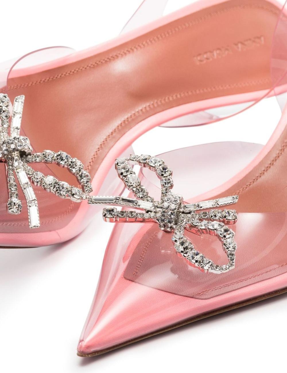 Amina Lodge crystal bow-detail pumps