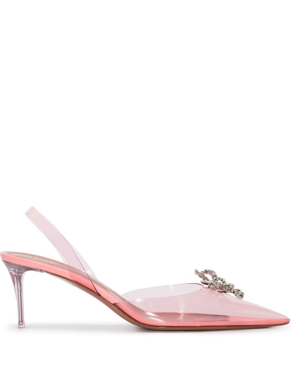 Amina Lodge crystal bow-detail pumps