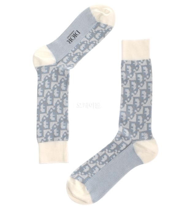 oblique socks blue