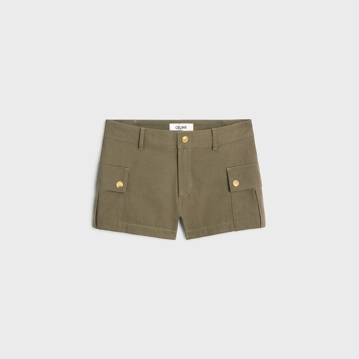 CARGO MINI SHORTS - COTTON KHAKI