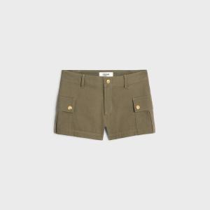 CARGO MINI SHORTS - COTTON KHAKI
