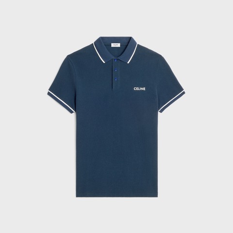 CLASSIC POLO SHIRT - COTTON PIQUE NAVY / OFF WHITE