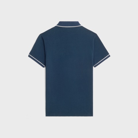 CLASSIC POLO SHIRT - COTTON PIQUE NAVY / OFF WHITE