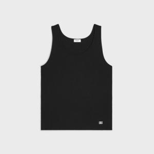 TRIOMPHE TANK TOP - SILK JERSEY BLACK WHITE